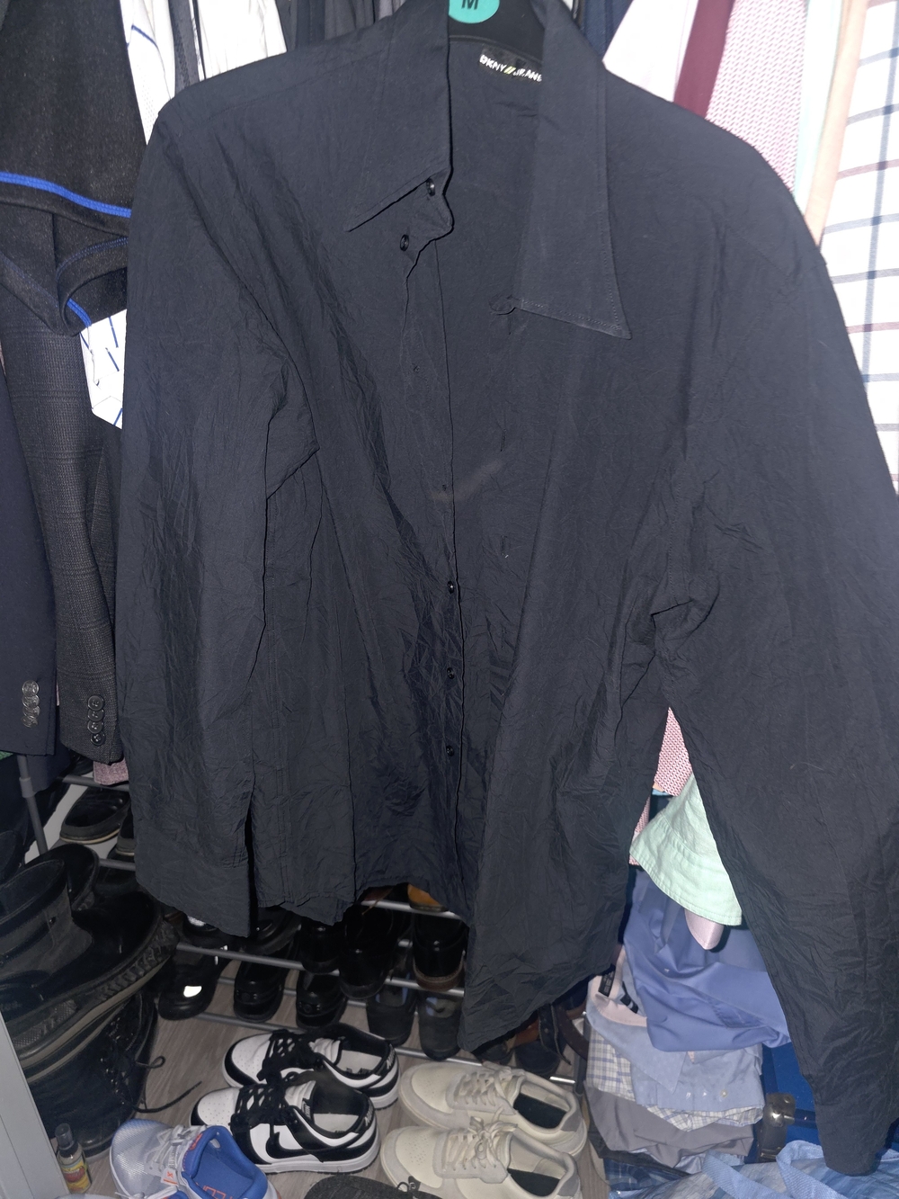 DKNY Black Men's Button-Up Jacket